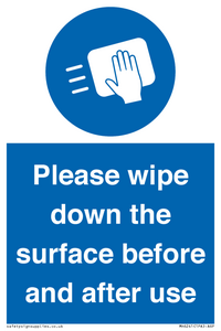 Please wipe down the surface before and after use